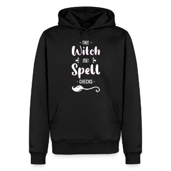 La magie du balai des sorcières Walpurgis Night - Sweat à capuche Premium bio Homme - noir - Devant - Nico (187cm)