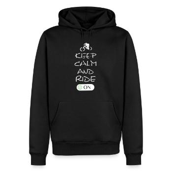 biken - Männer Premium Bio Hoodie - Schwarz - Vorne - Nico (187cm)