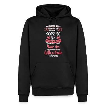 Horoskop Stachel - Männer Premium Bio Hoodie - Schwarz - Vorne - Nico (187cm)