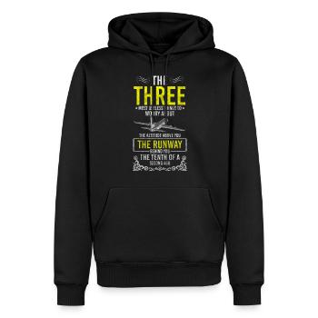 Flugzeug Arbeit Flugsport Segelflieger - Männer Premium Bio Hoodie - Schwarz - Vorne - Nico (187cm)