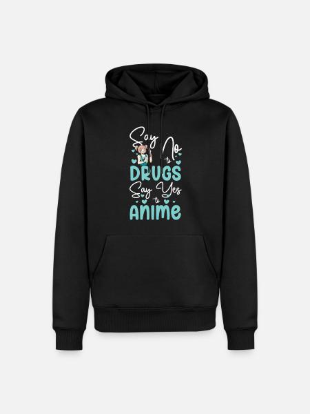 Anime Japanisch Kunst Asiatisch - Männer Premium Bio Hoodie - Schwarz