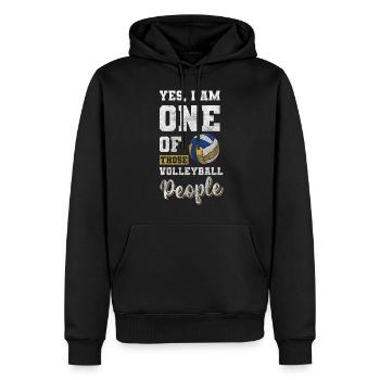 Sport Match - Männer Premium Bio Hoodie - Schwarz - Vorne - Nico (187cm)