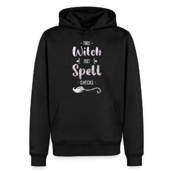 Hexe Halloween - Männer Premium Bio Hoodie - Schwarz - Vorne - Nico (187cm)