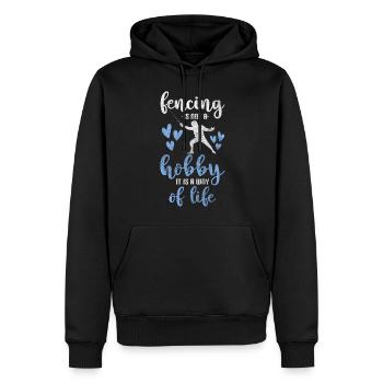 Fechten Maske Florett - Männer Premium Bio Hoodie - Schwarz - Vorne - Nico (187cm)
