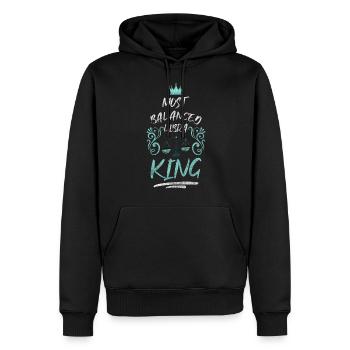 Libra constellation October Superstition - Men’s Premium Organic Hoodie - black - Front - Nico (187cm)
