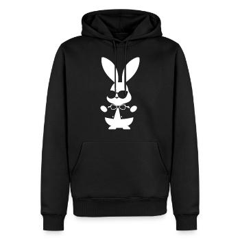 Funny Rabbit Sunglasses Cool Sunglas Rabbit - Men’s Premium Organic Hoodie - black - Front - Nico (187cm)