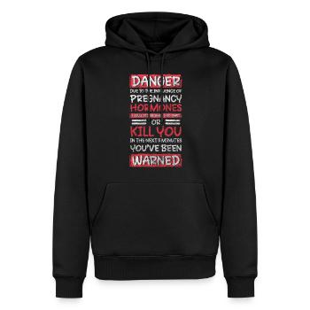 Schwanger Vater Große Liebe Bauch - Männer Premium Bio Hoodie - Schwarz - Vorne - Nico (187cm)
