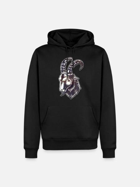 Stolzer Steinbock - Männer Premium Bio Hoodie - Schwarz
