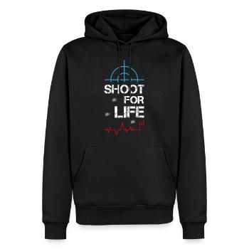 Tirez pour la vie Sniper - Sweat à capuche Premium bio Homme - noir - Devant - Nico (187cm)