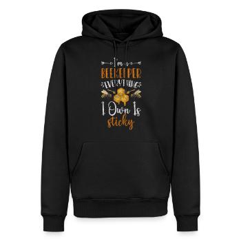 Apiculteur Apiculteur Stinger - Sweat à capuche Premium bio Homme - noir - Devant - Nico (187cm)