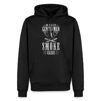 Zigarette Qualmen Pause Süchtig - Männer Premium Bio Hoodie - Schwarz - Vorne - Nico (187cm)