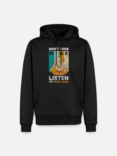 Yoga Frieden Spirituell Hindu - Herre Premium økologisk hoodie - sort