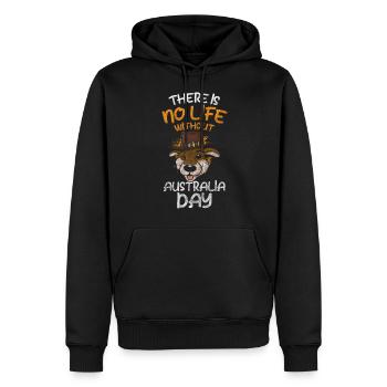 Australie Koala Flag Pays de vacances - Sweat à capuche Premium bio Homme - noir - Devant - Nico (187cm)
