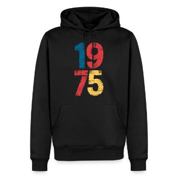 Legend 1975 50th Birthday Gifts for Men Women 50 Y - Sweat à capuche Premium bio Homme - noir - Devant - Nico (187cm)