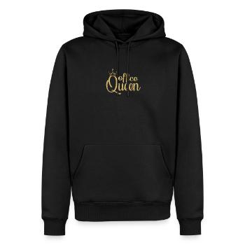 OFFICE QUEEN - Männer Premium Bio Hoodie - Schwarz - Vorne - Nico (187cm)