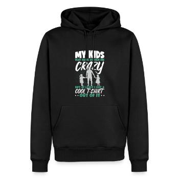 Kids Father's Day Dad Papa Birthday - Men’s Premium Organic Hoodie - black - Front - Nico (187cm)