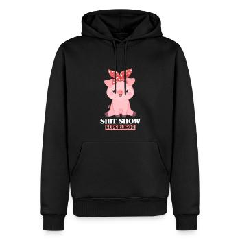 Pig Women Superviseur Gestion du chaos amusant - Sweat à capuche Premium bio Homme - noir - Devant - Nico (187cm)