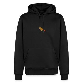 Bird - Männer Premium Bio Hoodie - Schwarz - Vorne - Nico (187cm)
