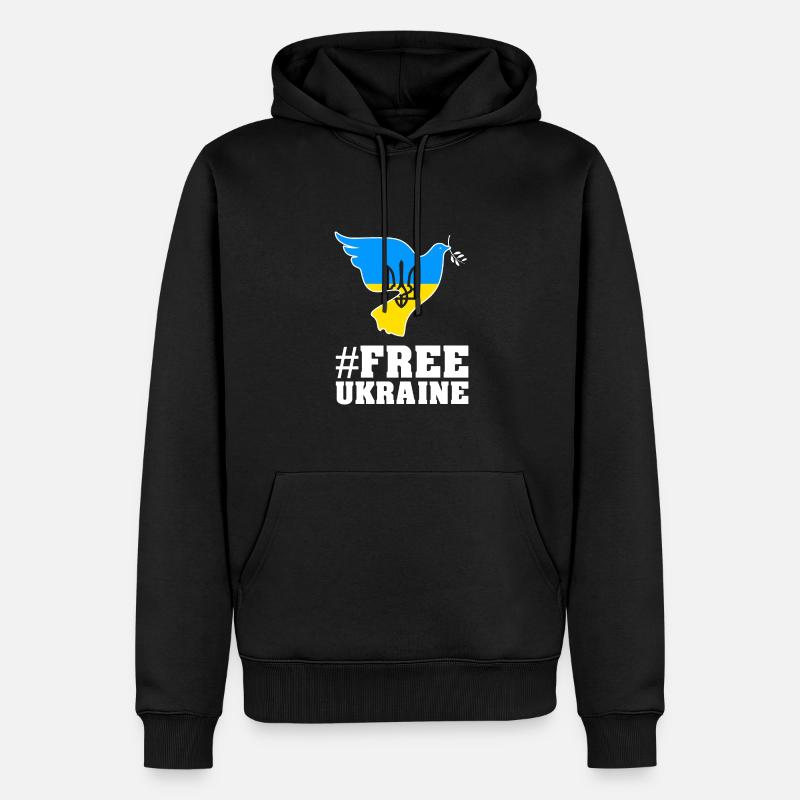 Ukraine - Männer Premium Bio Hoodie - Schwarz