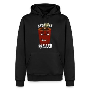Silvester Knaller Pyro Pyrotechnik Silvesterparty - Männer Premium Bio Hoodie - Schwarz - Vorne - Nico (187cm)