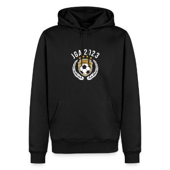 Junggesellenabschied Letzte Auswärtstour JGA 2023 - Männer Premium Bio Hoodie - Schwarz - Vorne - Nico (187cm)