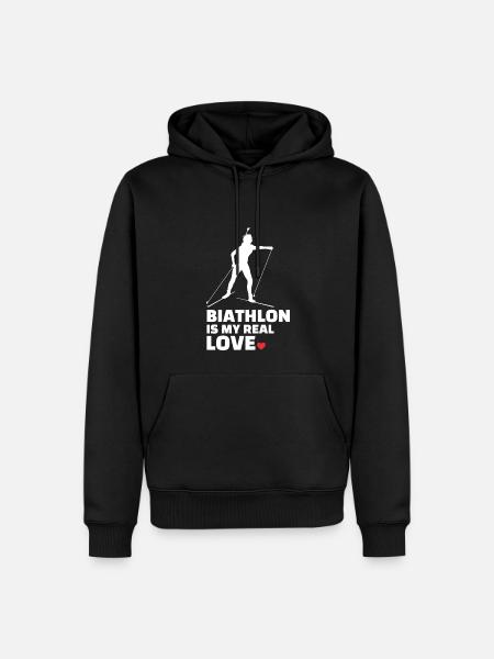 Ich Liebe Biathlon Stilvolles - Herre Premium økologisk hoodie - sort