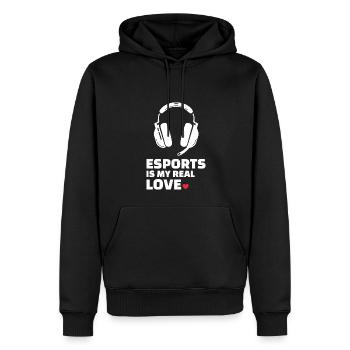 Esports & Jeux - Sweat à capuche Premium bio Homme - noir - Devant - Nico (187cm)