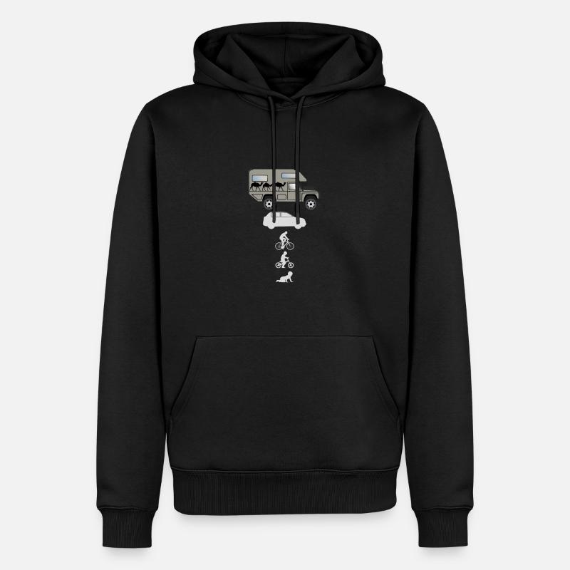 Camping-car tout-terrain Evolution - Sweat à capuche Premium bio Homme - noir
