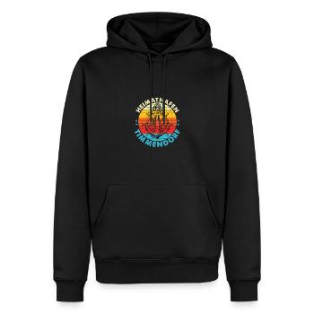 Heimathafen Timmendorf Urlaub Heimat auf dem Meer - Männer Premium Bio Hoodie - Schwarz - Vorne - Nico (187cm)