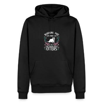 Tenue de loutre Amoureux de la loutre de mer - Sweat à capuche Premium bio Homme - noir - Devant - Nico (187cm)