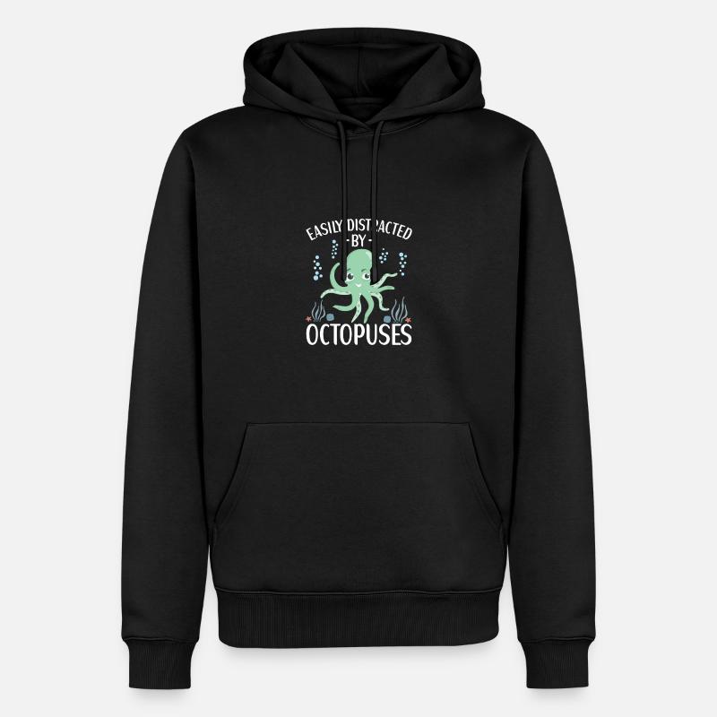 Octopus Outfit Octopus Octopus - Sweat à capuche Premium bio Homme - noir