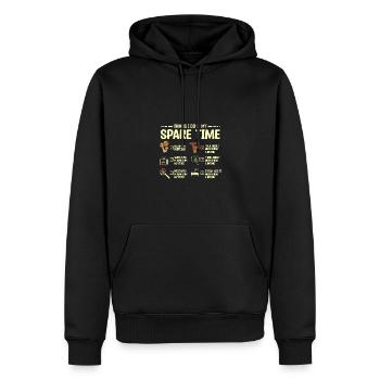 Things I do in my spare time Mushroom Hunting - Männer Premium Bio Hoodie - Schwarz - Vorne - Nico (187cm)