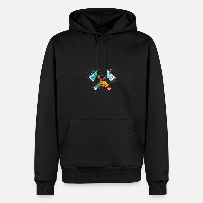 Splahs Axtwerfen Axtwerfer - Männer Premium Bio Hoodie - Schwarz
