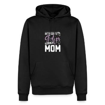 Mon golfeur préféré m’appelle maman golfeuse mère - Sweat à capuche Premium bio Homme - noir - Devant - Nico (187cm)