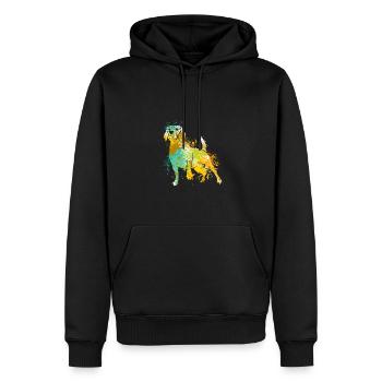 Colorful Splash Art Dog Lover Beagle - Sweat à capuche Premium bio Homme - noir - Devant - Nico (187cm)