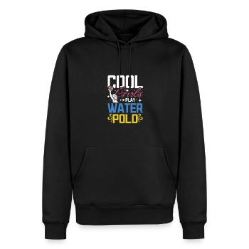 Cool girls play water polo - Men’s Premium Organic Hoodie - black - Front - Nico (187cm)