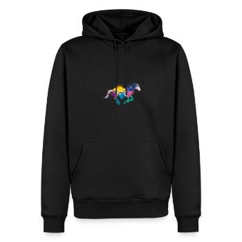 Colorful Splash Art Farm animaux Cheval - Sweat à capuche Premium bio Homme - noir - Devant - Nico (187cm)