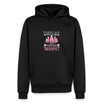 Girl Prinzess Massage therapist - Männer Premium Bio Hoodie - Schwarz - Vorne - Nico (187cm)
