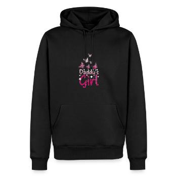 For the daughter Daddys girl, little Butterfly - Männer Premium Bio Hoodie - Schwarz - Vorne - Nico (187cm)