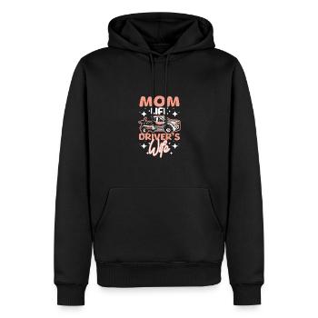 Fête des mères Chauffeurs de vie maman femme Conducteur de dépanneuse - Sweat à capuche Premium bio Homme - noir - Devant - Nico (187cm)