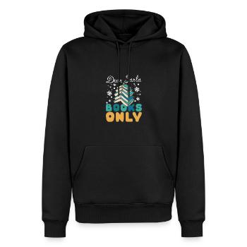 Dear Santa Books Only Bookworm - Männer Premium Bio Hoodie - Schwarz - Vorne - Nico (187cm)