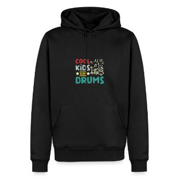 For children, cool kids play drums - Männer Premium Bio Hoodie - Schwarz - Vorne - Nico (187cm)
