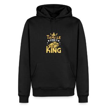 Tamale fait le roi - Sweat à capuche Premium bio Homme - noir - Devant - Nico (187cm)