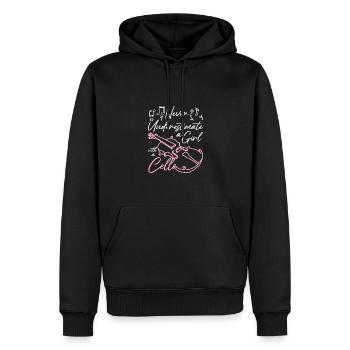 Ne sous-estimez jamais une fille avec un violoncelle - Sweat à capuche Premium bio Homme - noir - Devant - Nico (187cm)