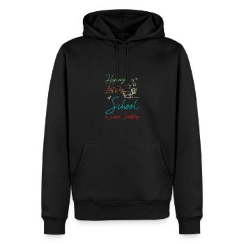 Bonne dernière rentrée scolaire, secrétaire de l’école - Sweat à capuche Premium bio Homme - noir - Devant - Nico (187cm)
