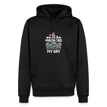 Playing maracas makes my day - Männer Premium Bio Hoodie - Schwarz - Vorne - Nico (187cm)