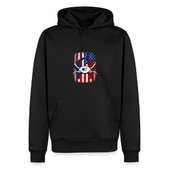 Usa American flag 4th of July Crabbing - Männer Premium Bio Hoodie - Schwarz - Vorne - Nico (187cm)
