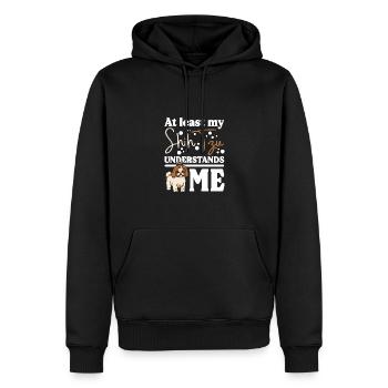 Au moins, mon Shih Tzu me comprend - Sweat à capuche Premium bio Homme - noir - Devant - Nico (187cm)