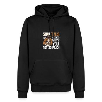Shih tzus make me happy you not so much - Männer Premium Bio Hoodie - Schwarz - Vorne - Nico (187cm)
