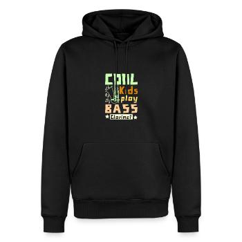 Pour les enfants, Cool Kids joue de la clarinette basse - Sweat à capuche Premium bio Homme - noir - Devant - Nico (187cm)